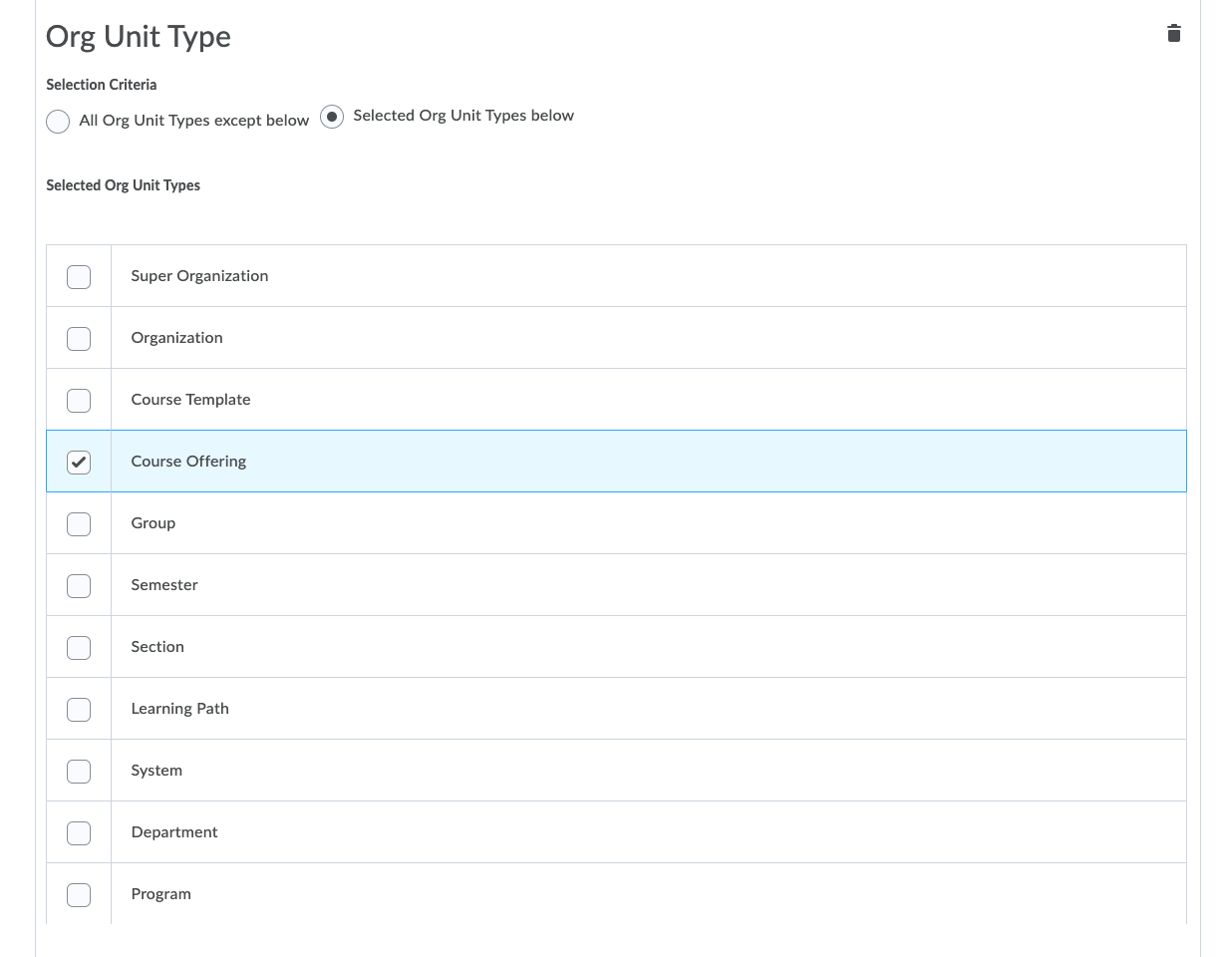 Brightspace: Add Filters