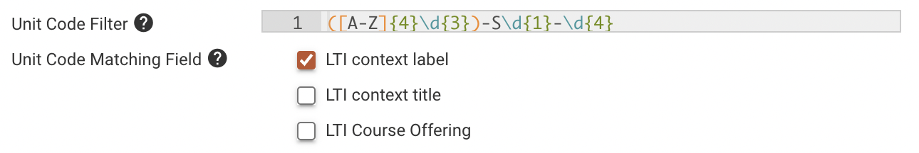 Course Code Filter - Multiple Matching Field Options