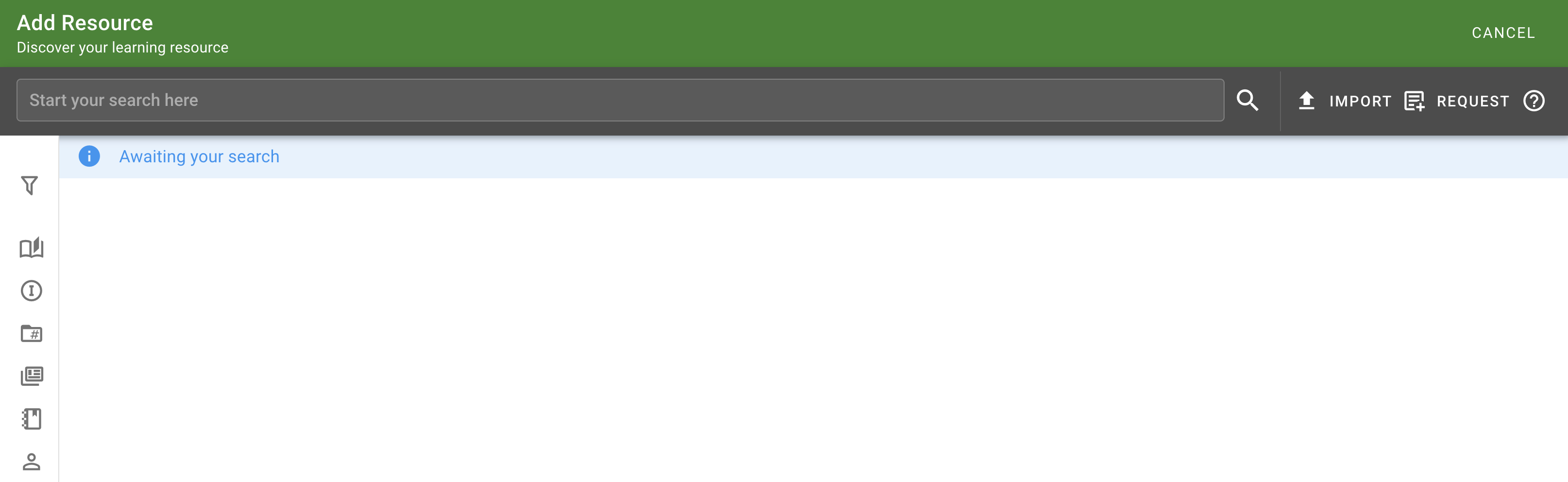 The enhanced discovery search page