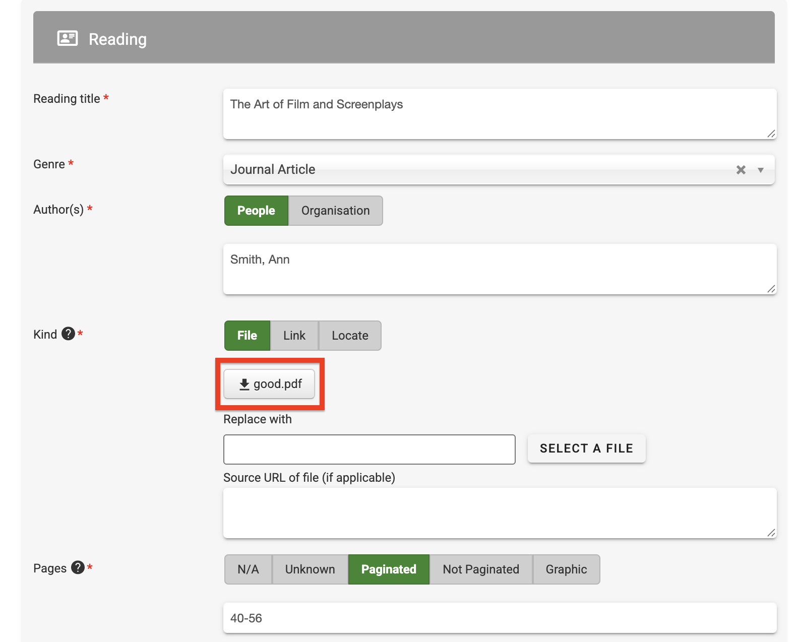 The download button to download the current file