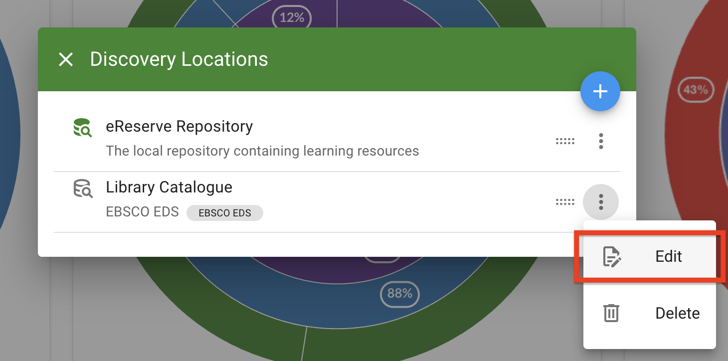  Selecting the Edit option for an existing repository