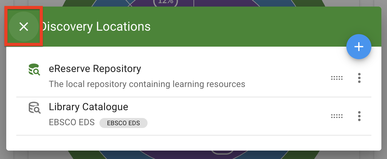 Click the X on the top left to return to the Insights dashboard page