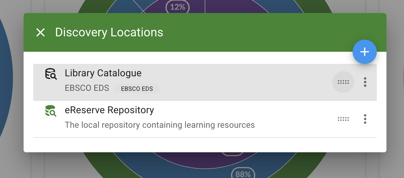 The Library Catalogue location has been moved to the top
