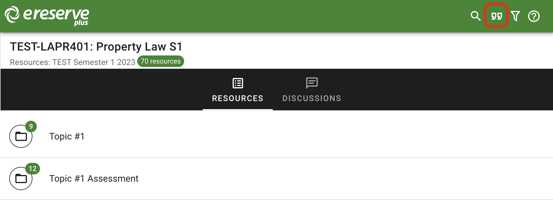 The Export button on the top right corner of the list