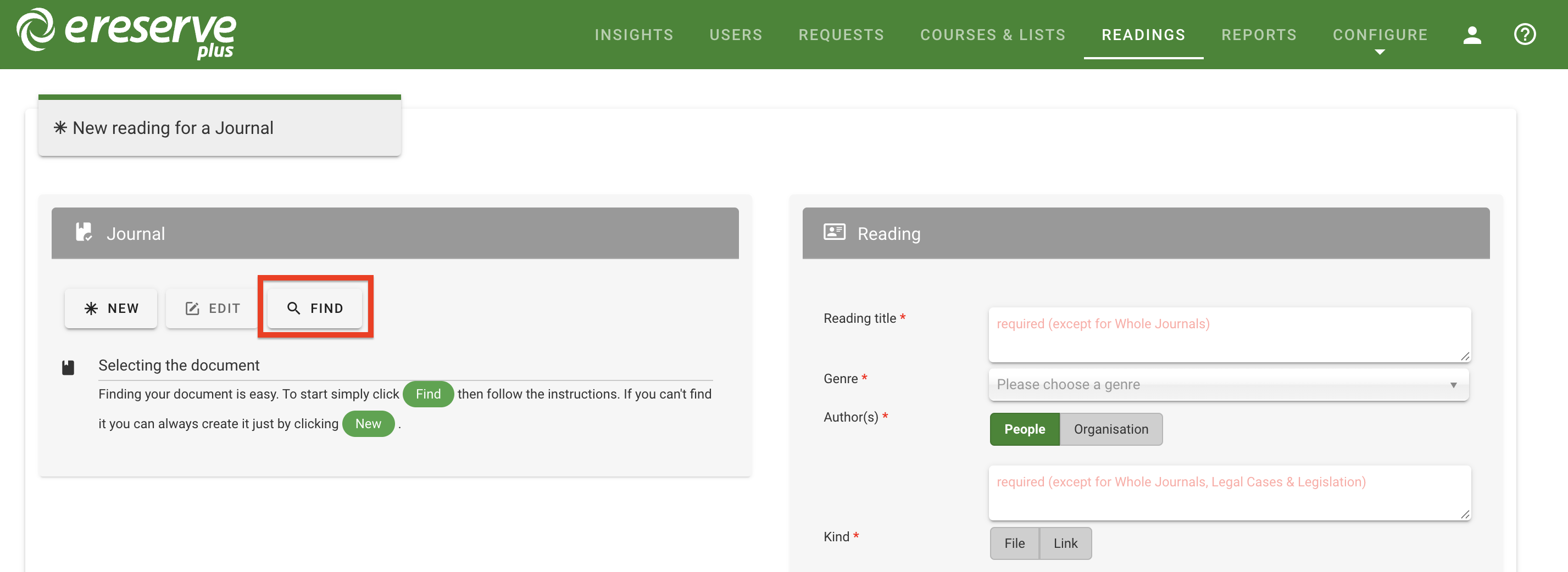 Click Find to open the Source Document search